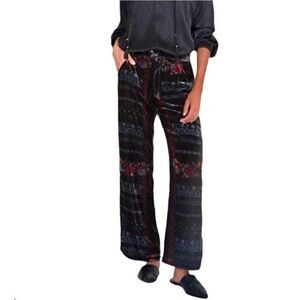 Johnny Was Feza Velvet Straight Leg Pants Size XS